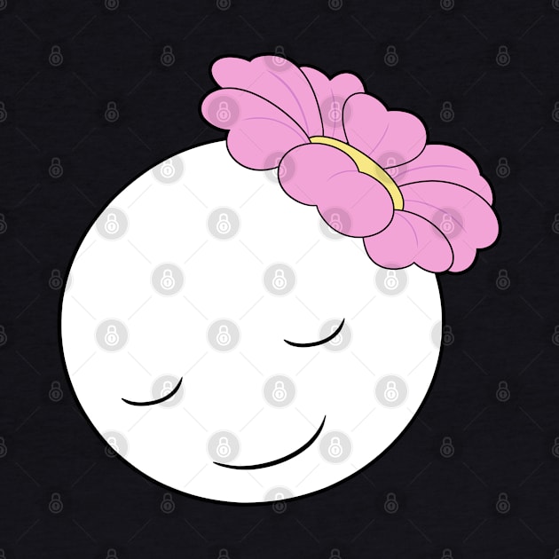 Calm Smile Pink Flower Head by Zeeph